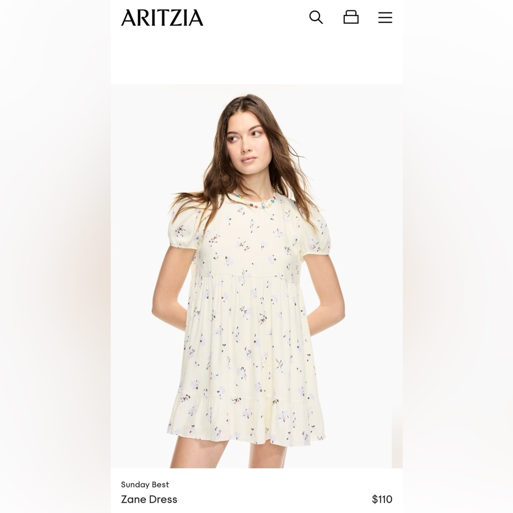 NWOT ARITZIA Sunday best Zane dress